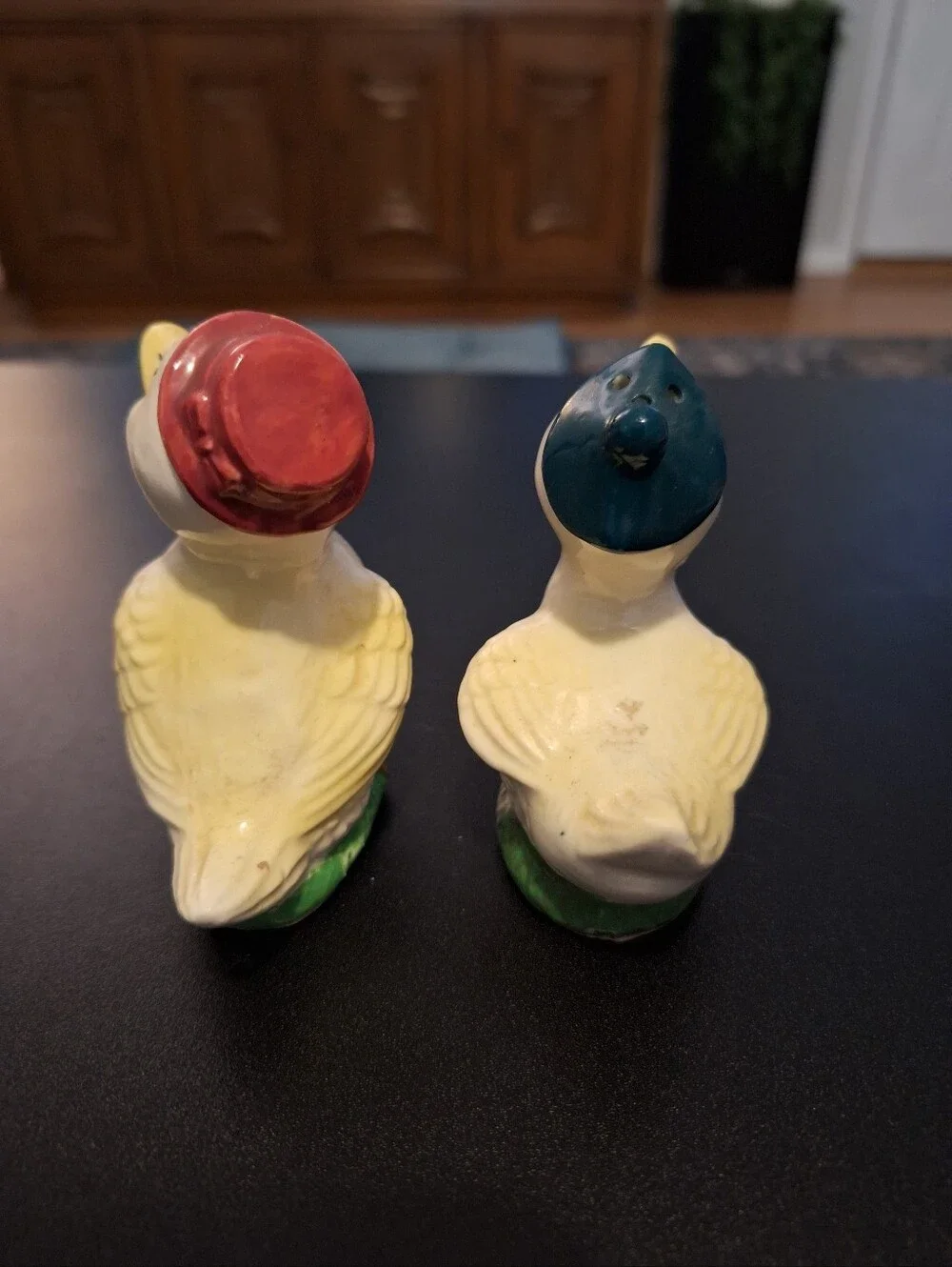 Vintage Ceramic Duck Figurine Salt & Pepper Set